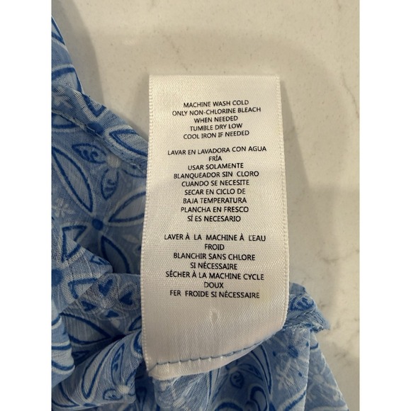 Kut from the Kloth Sheer Womens Size Small Long Sleeve Button Down V-neck Blouse - Picture 6 of 9